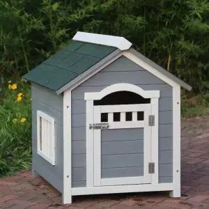 야외 개집 대형견 실외 견사 원목 중형견 하우스 겨울 방한 펫하우스 골든리트리버