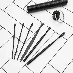 [에스에스_62]휴대용 귀청소 스텐 세트 블랙