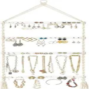 Mkono 걸이 주얼리 정리함 Macrame 목걸이 홀더 벽걸이 귀걸이 보호 장식 문 위 전시 랙 팔찌