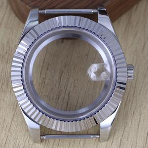 36mm/39mm 패션 기어 베벨 라운드 엣지 시계 케이스 방수 사파이어 글라스 Nh35 8215 무브먼트 DJ SK 모드