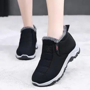 [베리슈]남녀공용 방풍 방수 커플 겨울 방한화 패딩부츠 털부츠 털신발 털슬립온 털운