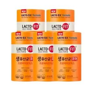 종근당건강 락토핏 코어 생유산균 프로바이오틱스 60포, 5개