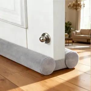 우수한 벨벳 언더 도어 드래프트 스토퍼 30인치 36인치 조절 가능한 갭 필러 양면 방풍 씰 간편한 설치