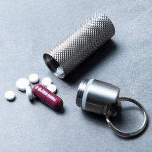 휴대용 미니 약통 단층 소형 방습 약병 방수 티타늄 1단 밀폐