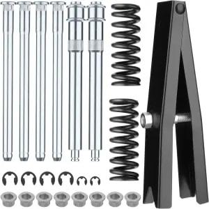 ISINFLASH 도어 힌지 핀 및 부싱 수리 키트에는 쉐보레 GMC C1500 C2500 K1500 K2500 교외 타호용 스프링