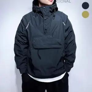 [아이에스이랩]봄가을 캠핑 레터링 후드 아노락 바람막이 I3JK012A