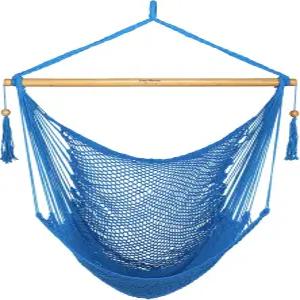 야외 실내 정원 마당을 위한 조이뷰 해먹 의자 스프레더 바 캐리비안 스윙 300파운드 무게 용량 XL 로프