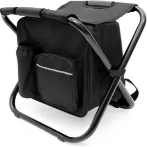 YESIACE 휴대용 접이식 캠핑 의자 쿨러백 포함 백팩 하이킹 시트 야외 낚시 사냥 선물 블랙