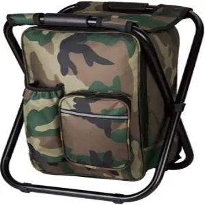 야외 실내 낚시 여행 해변을 위한 FCFKUK 브라이트 스타 다기능 접이식 쿨러 및 스툴 백팩 하이킹 위장