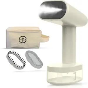 타타 미셸 의류 찜기 휴대용 1600W 터보러시 3-in-1 및 관리 여행 가방 스팀 레벨 2개 대형 물탱크 120V