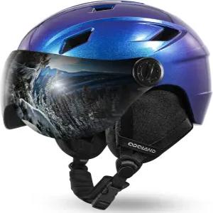2-in-1 바이저 고글이 장착된 오도랜드 스키 헬멧 남성용 경량 스노보드 스케이트 위한 스노우 스포츠