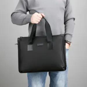 [옷자락]남자 베이직 출근룩 클래식 검정 회사원 워터프루프 서류가방
