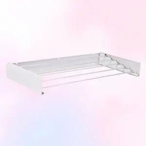 공간절약 벽부착 접이식 빨래건조대 원룸 세탁실 행거