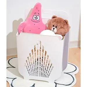 자바라 빨래바구니 접이식 빨래수납 세탁 바구니 중형