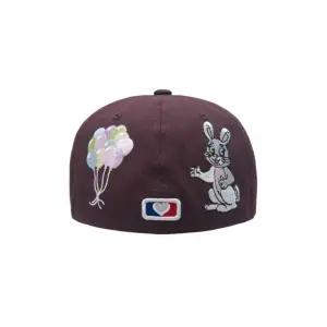 매장정품 THEMUSEUMVISITOR RABBIT EMBROIDERY CAP (WINE)