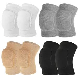 코미코 4쌍 팔꿈치 브레이스 배구 보호 패드 통기성 스펀지 팔 지지 압박 슬리브 스트랩 10대 여성 남성