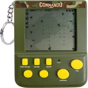 코만도 키링 아케이드 게임 다단계 LCD 화면 휴대용 미니 콘솔 레트로 포켓 장난감 열쇠고리 클래식 전자