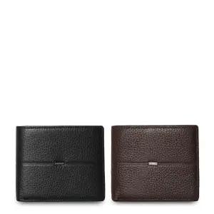 [다잇템]남자 스퀘어 포인트 블랙 브라운 가죽 반지갑