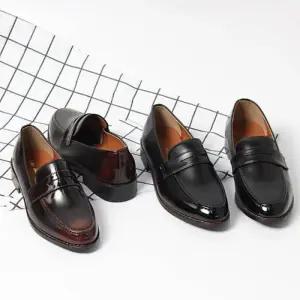 [옷자락]남자 스틸레토 검정 슬림 갈색 국내제작 구두