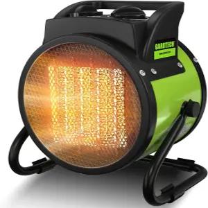 실내용 가드테크 전기 공간 히터 과열 방지 기능이 있는 실외 작업장용 패스트 히트 PTC 세라믹 휴대용