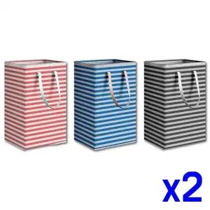 사각형 방수 빨래 다용도 바구니 x2개 세탁물보관함