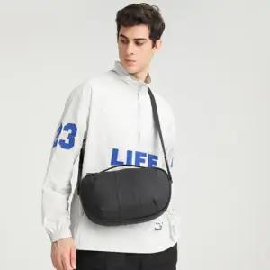 [옷자락]남자 여자 크로스백 라운드 검정 스몰 액티브 가방