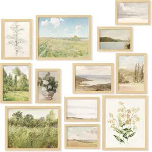 97 객실 미학을 위한 데코 빈티지 포스터 - 월 아트 프린트 프렌치 컨트리 농가 절충형 홈 코티지코어 침실