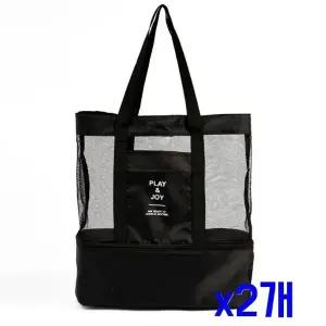 TBZ 아이스 방수 다용도 데일리 메쉬백 x2개