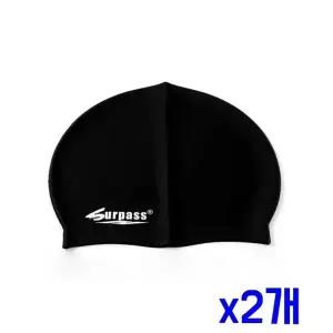 TBZ 실리콘 두피보호 밀착 수영모 2p세트(블랙) x2개