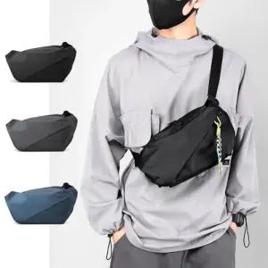 [옷자락]남자 버클 멀티포켓 캐쥬얼 슬링백 프레피 크로스백