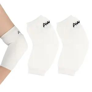 폼 패드가 있는 아와이미 힐 및 팔꿈치 보호대 1쌍 노인용 경량 니트 건염 관절염 발바닥 근막염 남성 여성