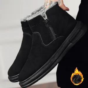 [옷자락]남자 보온 미니멀리즘 FUR안감 한파 자크 세무 부츠