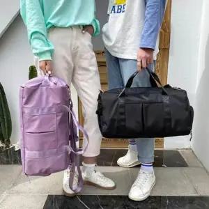 [옷자락]여자 캐리어결합 남자 방수포켓 신발보관 보스턴백