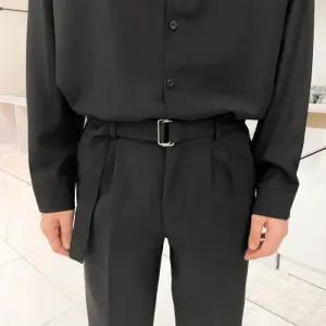 [옷자락]남자 스몰버클 슬랙스코디 톤인톤 허리조절 혁대 벨트