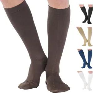 여성 및 남성용 절대 지지 면 압박 양말 무릎 높이 20-30mmhg