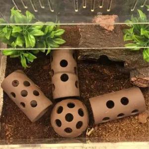 새우 안시 은신처 놀이터 세라믹 터널 수조 어항 꾸미기 장식용품