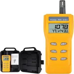 경보 기능이 있는 CO2 미터 휴대용 검출기 디지털 모니터 이산화탄소 온도 및 습도계 홈 오피스 성장실용