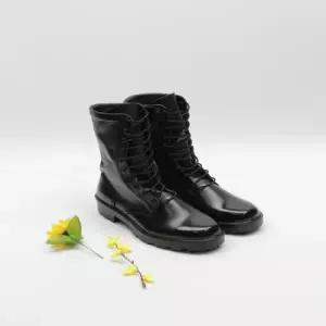 [옷자락]남성 통굽 밀리터리 레이스업 검정색 워커