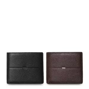 [옷자락]남자 포인트 사각 갈색 검정 레더 반지갑
