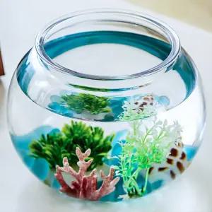구피 베타 수조 아크릴 물고기 투명 원형어항 올챙이