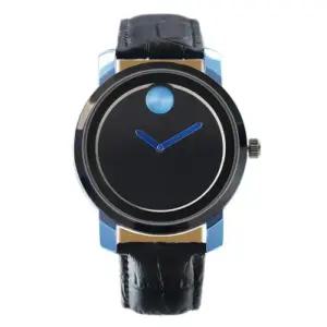 [옷자락]남자 라운드 패션 손목 큰사이즈 미니멀리즘 파란색 시계