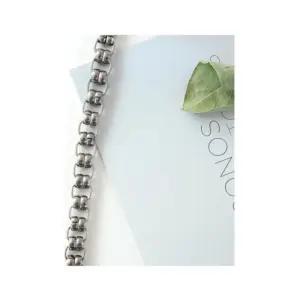 [옷자락]남자 패션 트윈 실버 사슬 써지컬스틸 팔찌