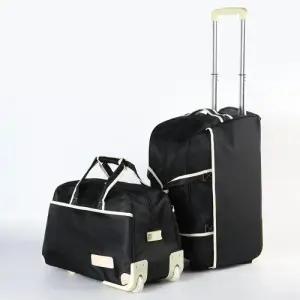 [옷자락]여자 트립 세트 콘트라스트 출장 남자 2종 트롤리백 가방