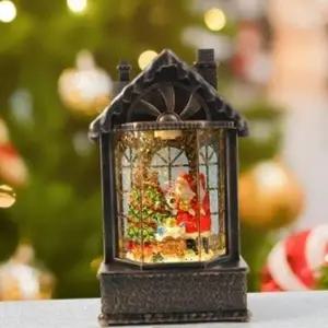 글리터 크리스마스 워터 볼 오르골 led 스노우 볼 멜로디 무드등