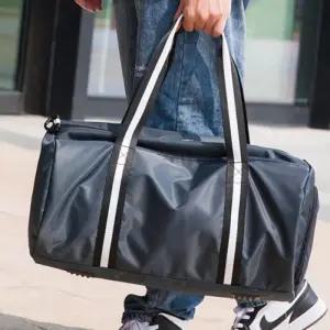 [옷자락]남자 운동 모양 콘트라스트 보스턴백 여자 빅백 가방