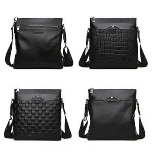 [옷자락]남성 크로스백 진짜 캐쥬얼 레더 크로스백