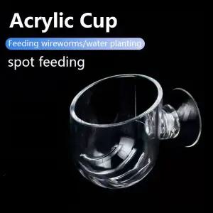 수족관 장식 식물 컵 냄비 흡입 홀더와 아크릴 수생 심기 실린더 도구
