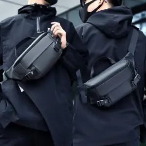 [다잇템]남자 데일리 여행용 블랙 크로스백 방수 슬링백