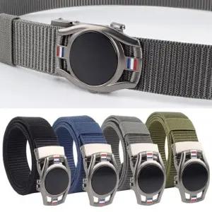 [옷자락]남자 골프 청바지 캐주얼 자동 버클 허리띠 벨트