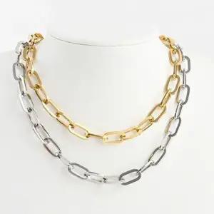 [다잇템]남자 스트릿패션 힙합 써지컬스틸 플랫 목걸이